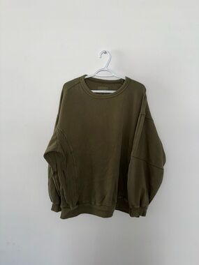 Women’s Olive Crewneck Sweater from aerie
